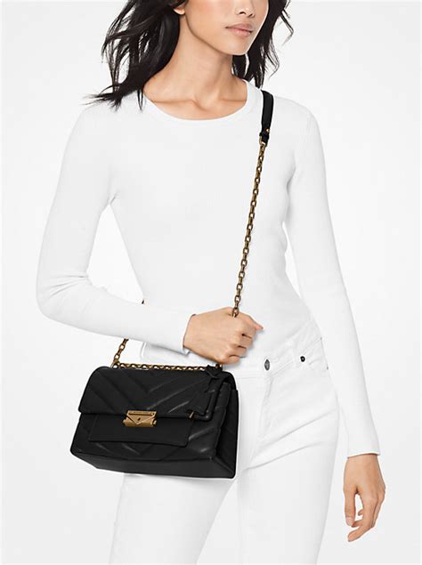 michael kors cece quilted|Cece Medium Quilted Leather Convertible Shoulder Bag.